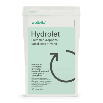 Wellvita Hydrolet kosttilskud til væskebalance og lette ben, 90 tabletter.
