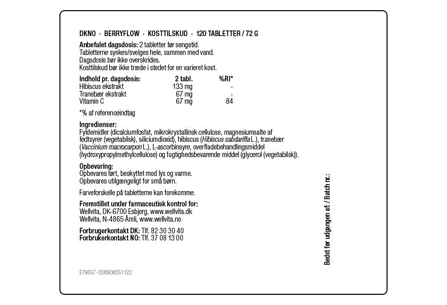 Berryflow Cap Berryflow - Kosttilskud med hibiscus – Wellvita