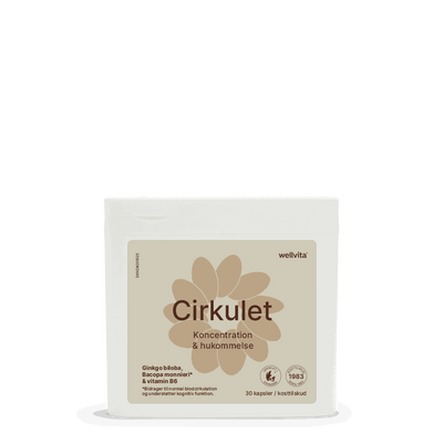Wellvita Cirkulet kredsløbskosttilskud, 120 tabletter.