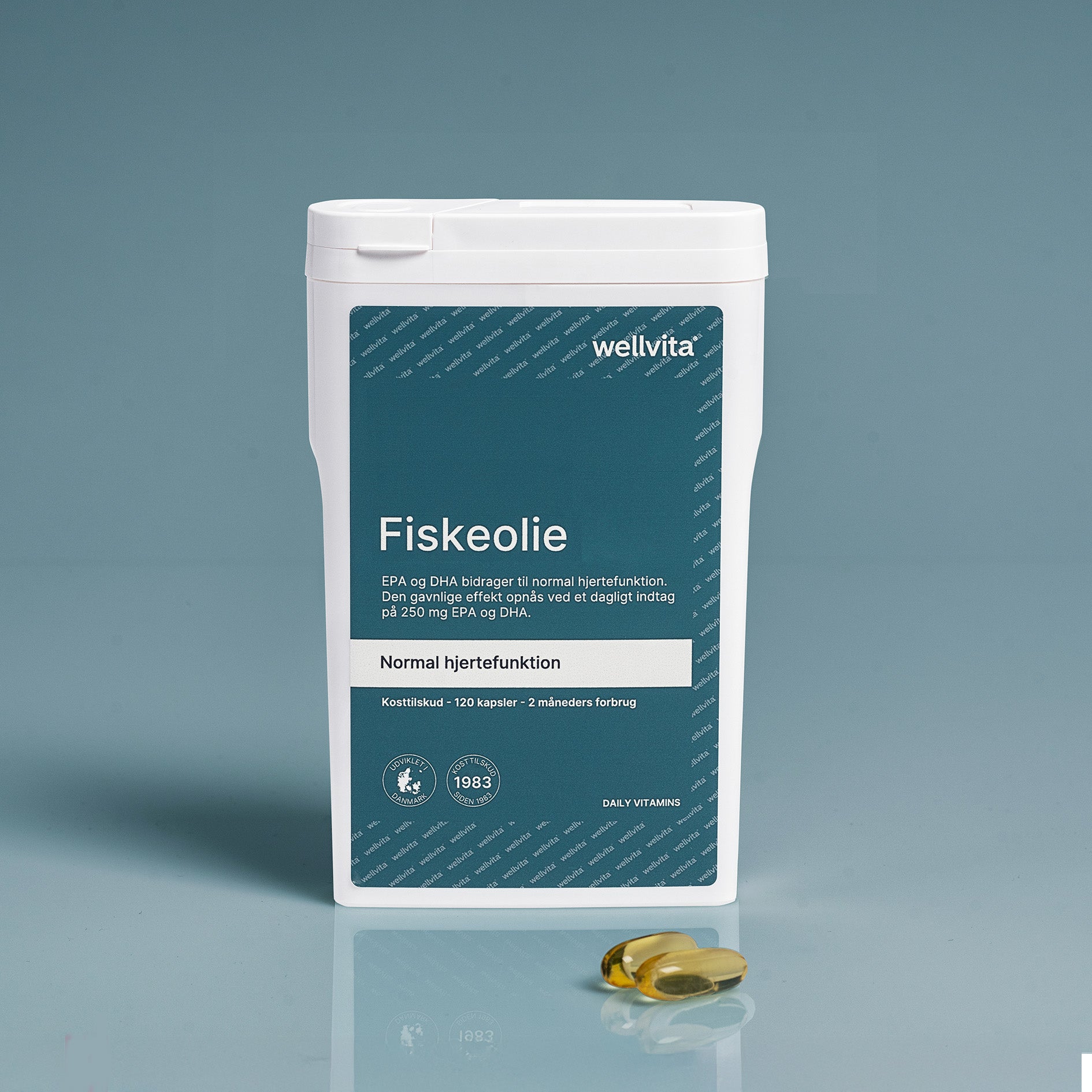 Wellvita Omega-3 Fiskeolie produktbillede.