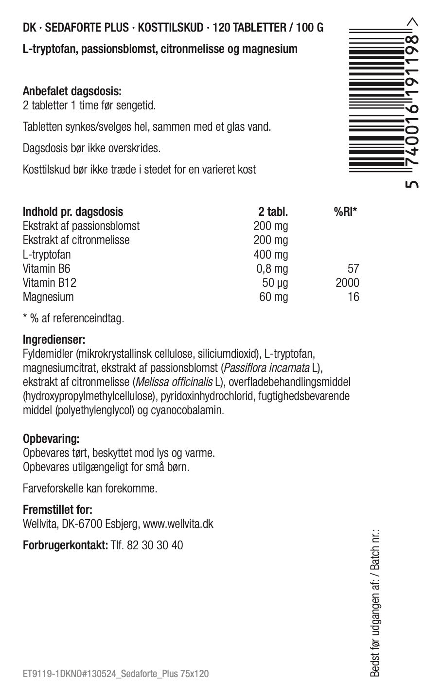Wellvita Sedaforte Plus.