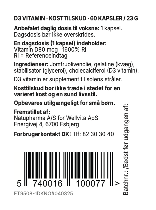Wellvita D-Vitamin.