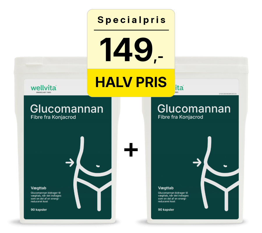 Wellvita Glucomannan – kosttilskud til vægttab og mæthed