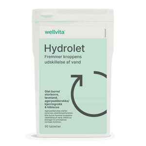 Wellvita Hydrolet kosttilskud til væskebalance og lette ben, 90 tabletter.