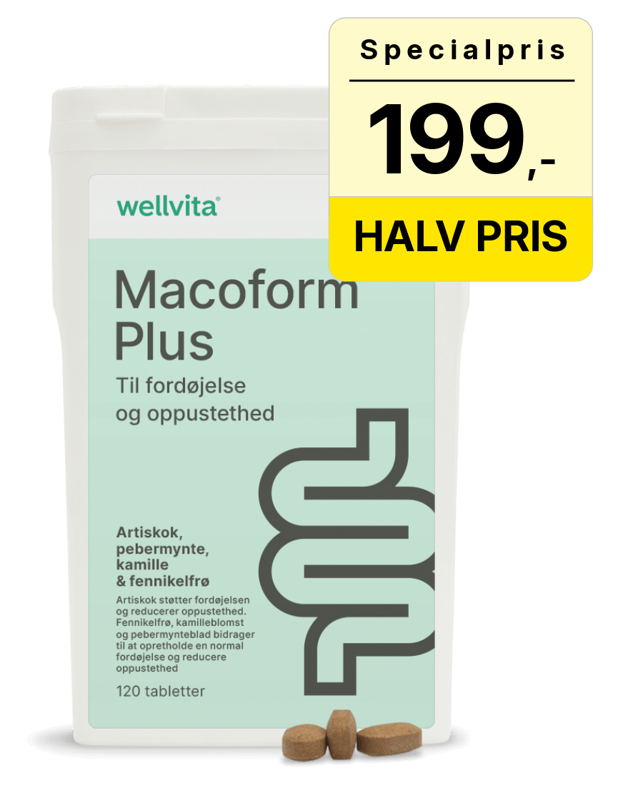 Wellvita Macoform Plus – kosttilskud mod oppustethed og til fordøjelsen
