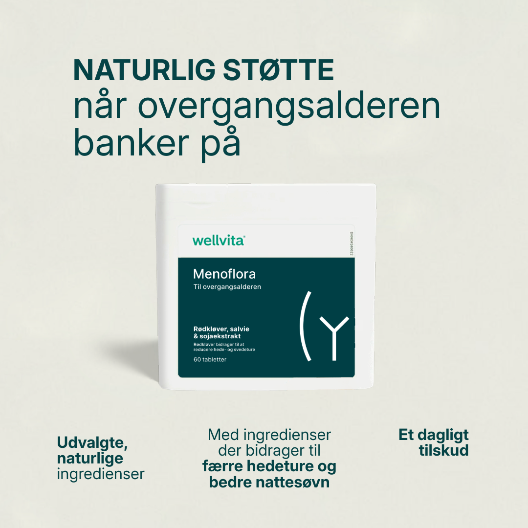 Menoflora produktemballage med piller
