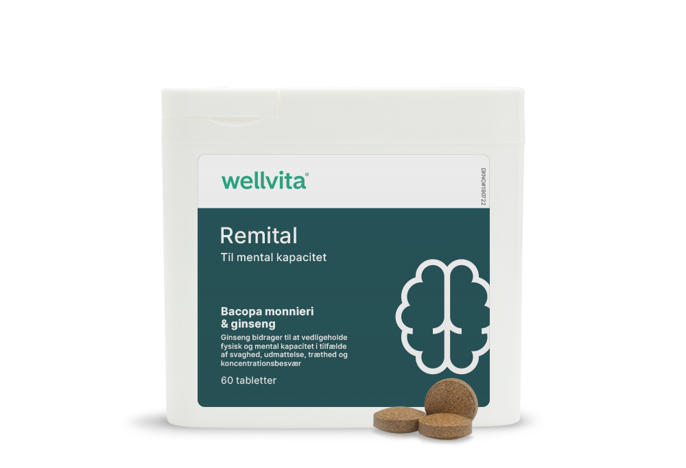 Remital produktemballage med piller