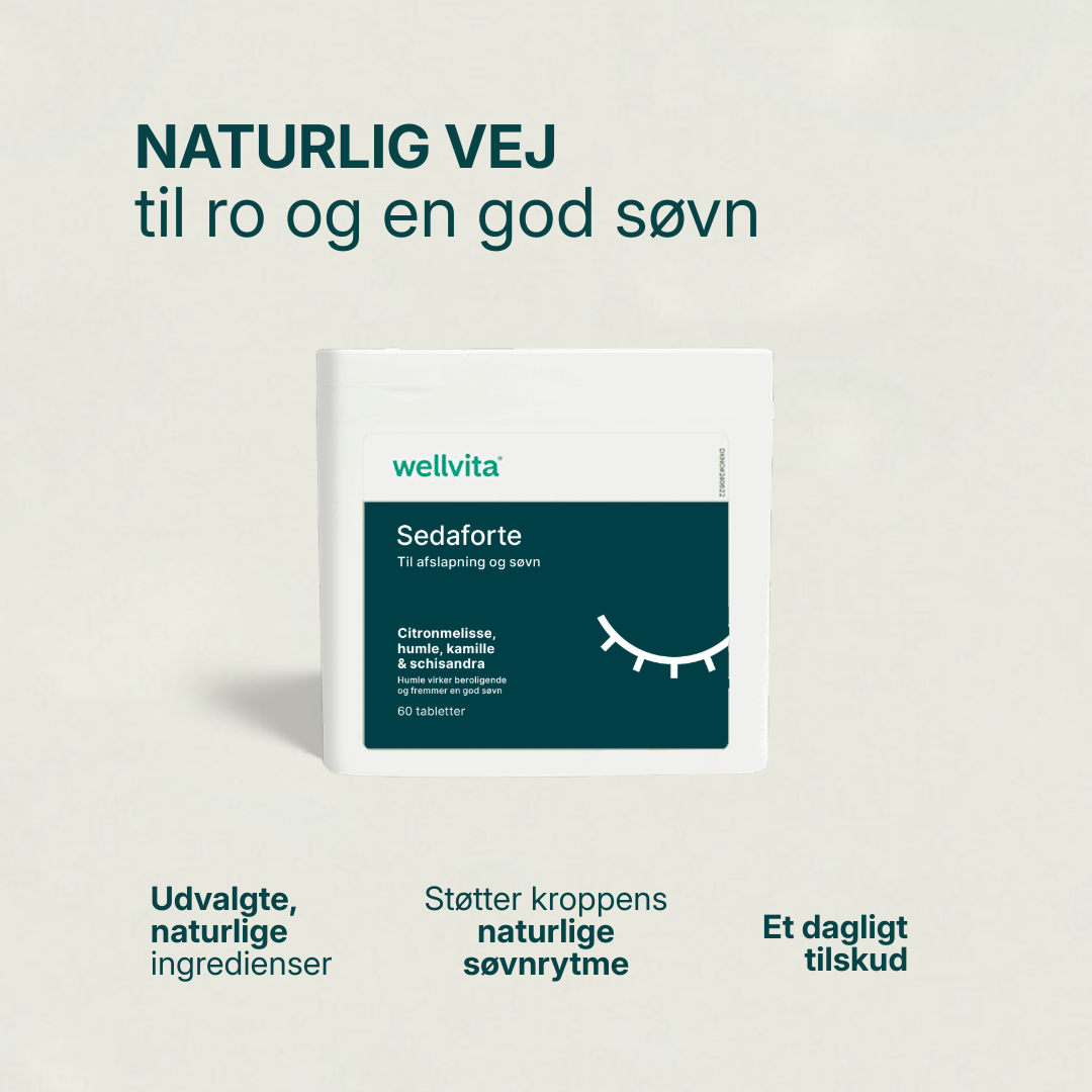 Sedaforte kosttilskud med citronmelisse, humle, kamille og schizandra for afslapning og bedre søvn, 60 tabletter.