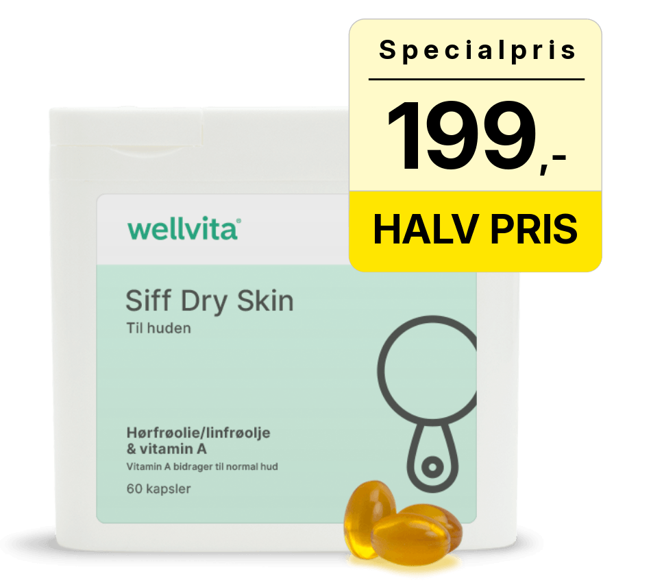 Wellvita Siff Dry Skin – kosttilskud til tørre slimhinder