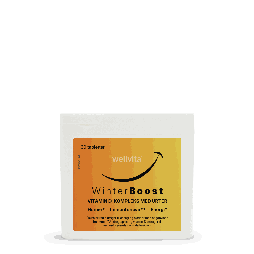 WinterBoost vitamin D-tilskud med urter for energi, humør og immunforsvar om vinteren