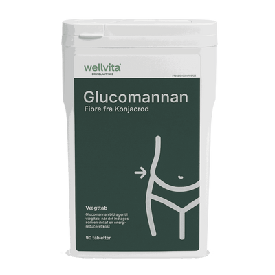 Wellvita Glucomannan vægttabskosttilskud med konjacrod.