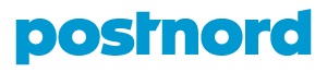 postnord logo i blå