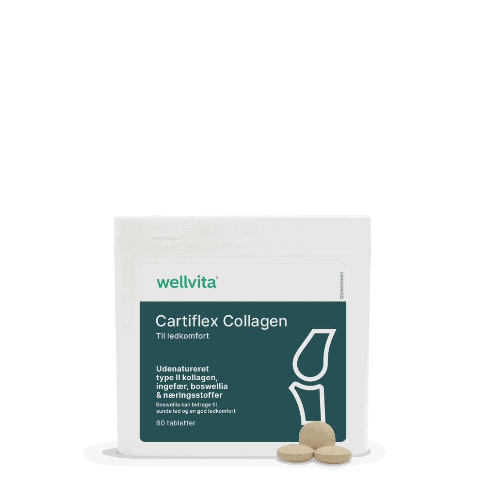 Cartiflex Collagen produktemballage med piller
