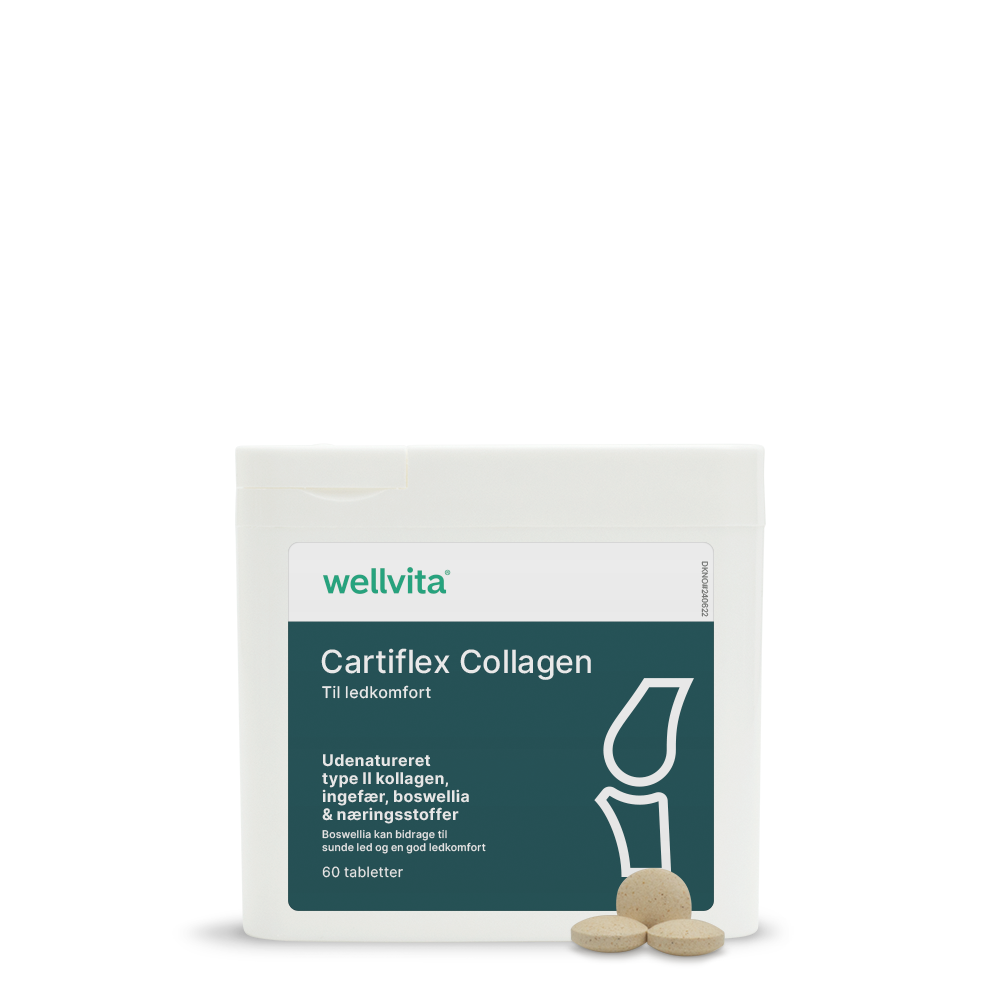 Cartiflex Collagen produktemballage med piller