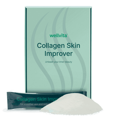 Wellvita Collagen Skin Improver kollagen hudpleje kosttilskud med kollagensticks, 30 stk.