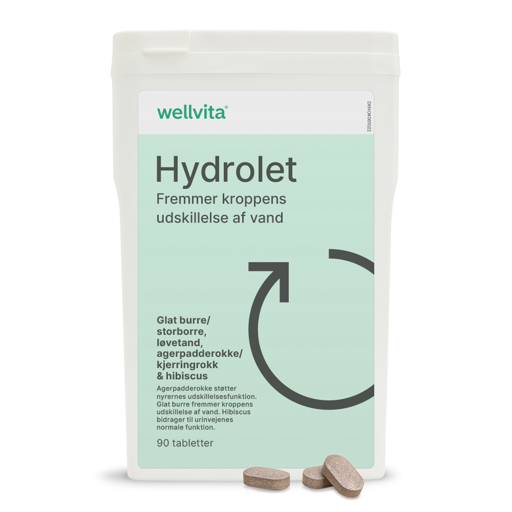 Hydrolet produktemballage med piller