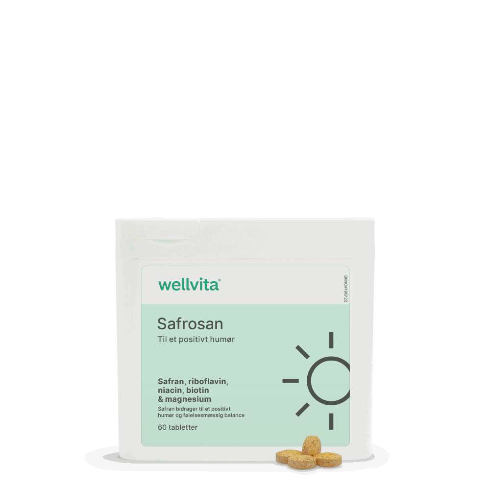 Safrosan produktemballage med piller